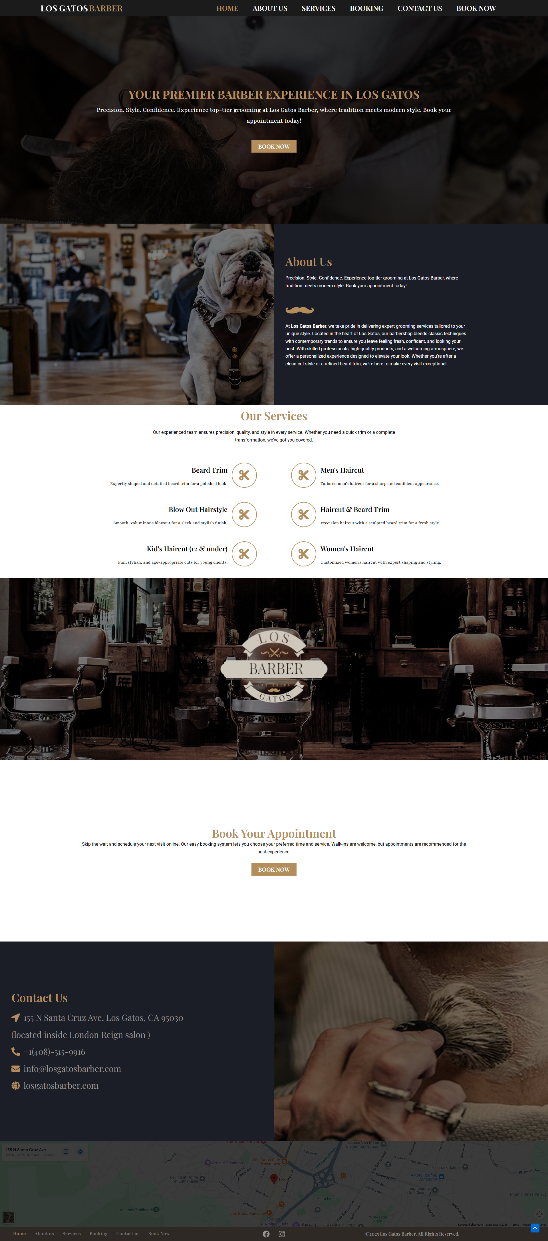 Los Gatos Barber — Brand Identity, Logo & Website Launch